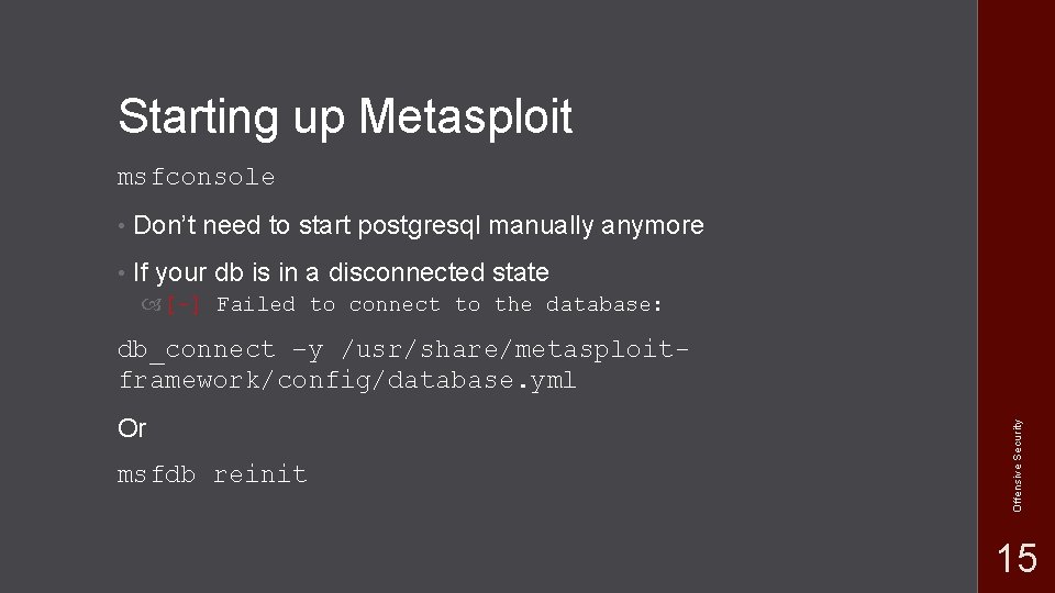 Exploitation MSF Offensive Security Metasploit Framework Penetration ...