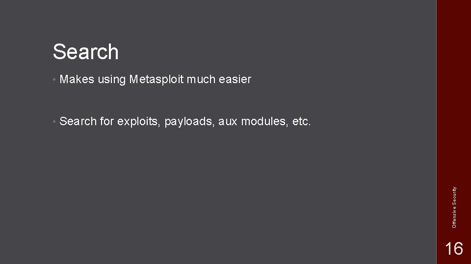 Exploitation MSF Offensive Security Metasploit Framework Penetration ...