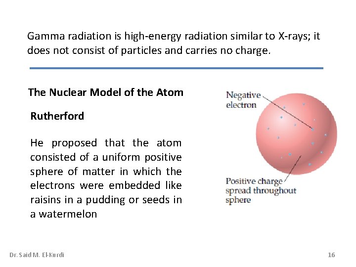 Gamma radiation is high-energy radiation similar to X-rays; it does not consist of particles Gamma radiation is high-energy radiation similar to X-rays; it does not consist of particles