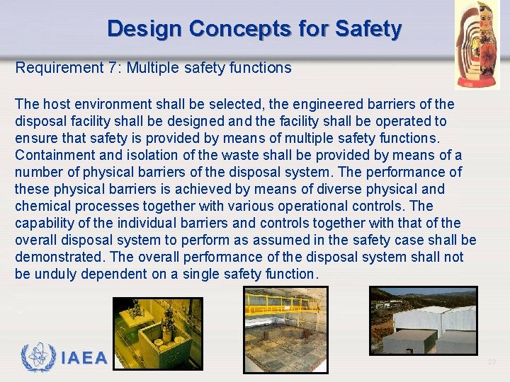 Design Concepts for Safety Requirement 7: Multiple safety functions The host environment shall be