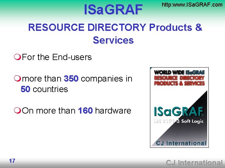 ISa. GRAF http: www. ISa. GRAF. com RESOURCE DIRECTORY Products & Services m. For