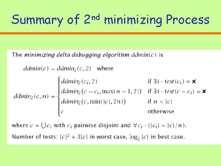 Summary of 2 nd minimizing Process Summary of 2 nd minimizing Process