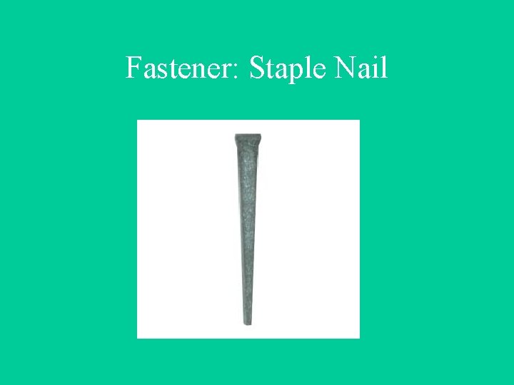 Fastener: Staple Nail 