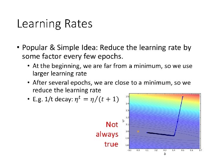 Learning Rates • Not always true 