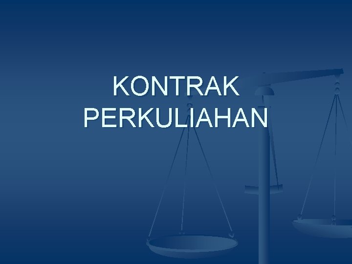 KONTRAK PERKULIAHAN 