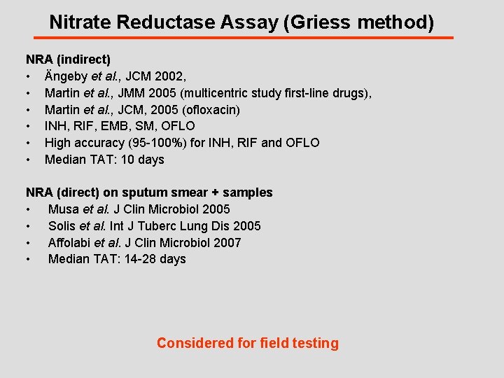 Noncommercial Tb Tests Brief Overview From Msf Perspective