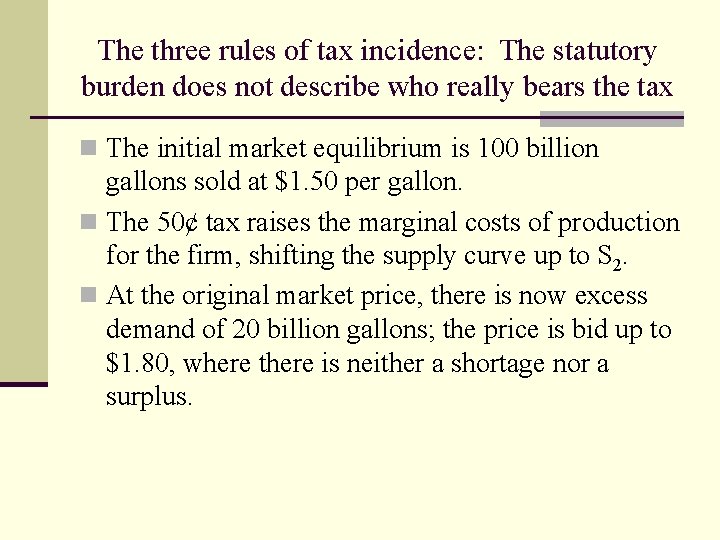 The three rules of tax incidence: The statutory burden does not describe who really
