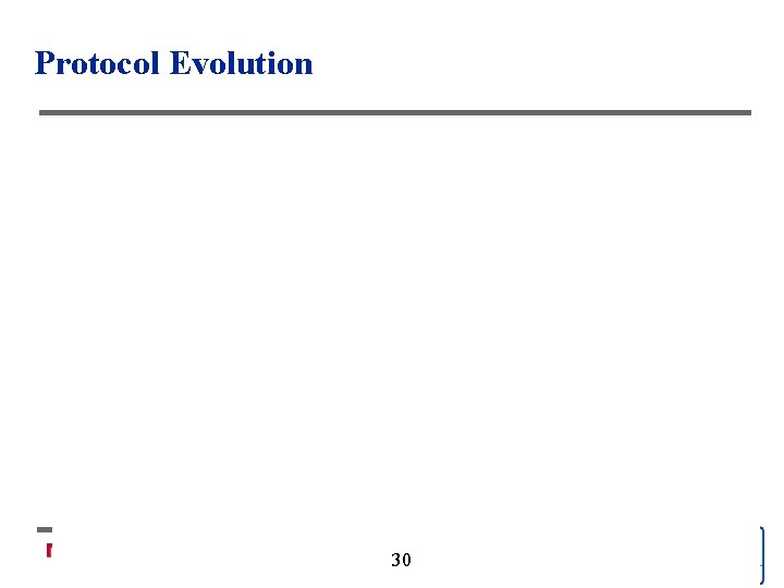 Protocol Evolution 30 