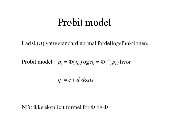 Probit model 