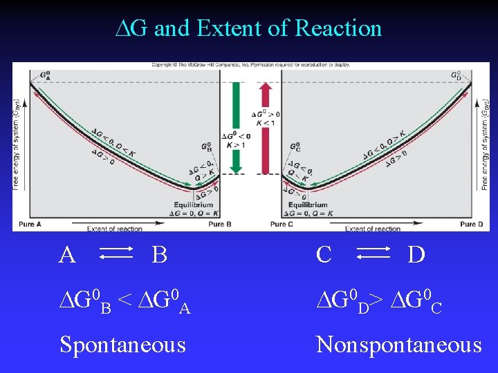  G and Extent of Reaction A B C D G 0 B <