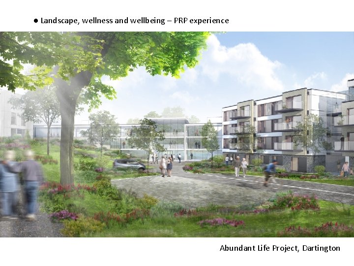 ● Landscape, wellness and wellbeing – PRP experience Abundant Life Project, Dartington 