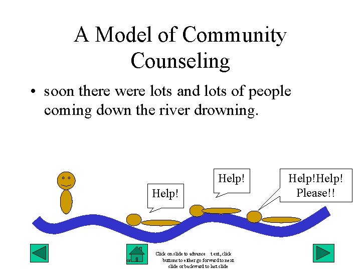 A Model of Community Counseling • soon there were lots and lots of people