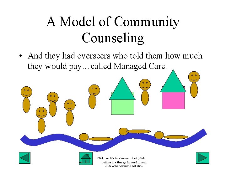 A Model of Community Counseling • And they had overseers who told them how