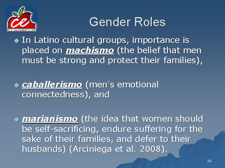 Gender Roles u u u In Latino cultural groups, importance is placed on machismo