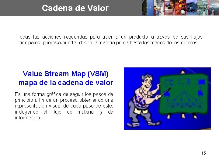 Cadena de Valor Todas las acciones requeridas para traer a un producto a través