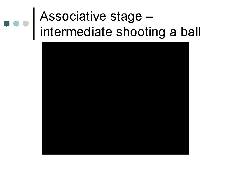 Associative stage – intermediate shooting a ball 