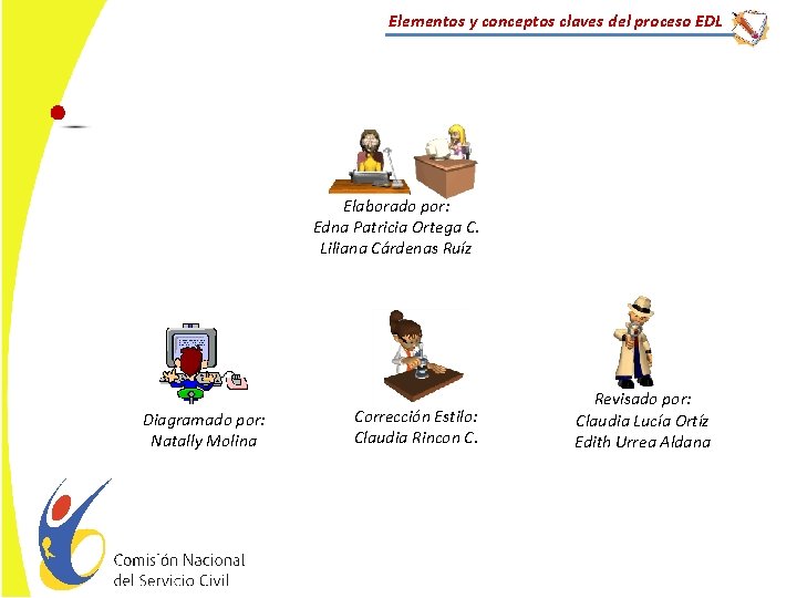 Elementos y conceptos claves del proceso EDL Elaborado por: Edna Patricia Ortega C. Liliana