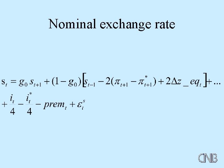 Nominal exchange rate 