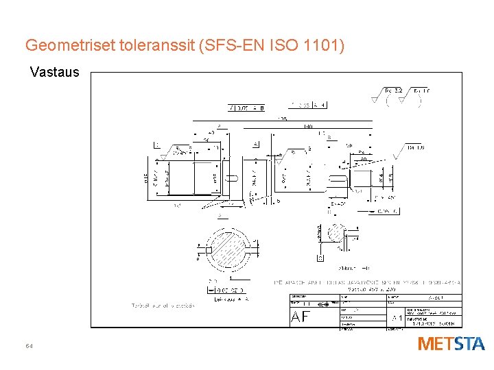 Geometriset toleranssit (SFS-EN ISO 1101) Vastaus 54 