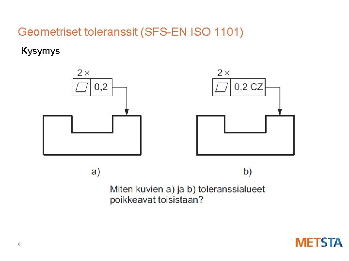Geometriset toleranssit (SFS-EN ISO 1101) Kysymys 6 