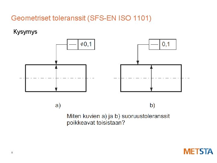 Geometriset toleranssit (SFS-EN ISO 1101) Kysymys 8 