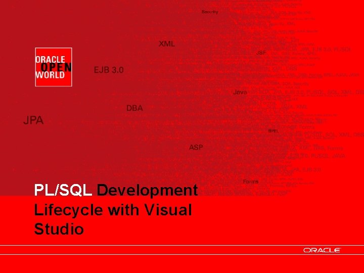 <Insert Picture Here> PL/SQL Development Lifecycle with Visual Studio 
