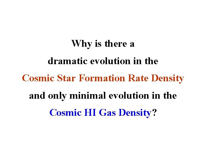 Why is there a dramatic evolution in the Cosmic Star Formation Rate Density and