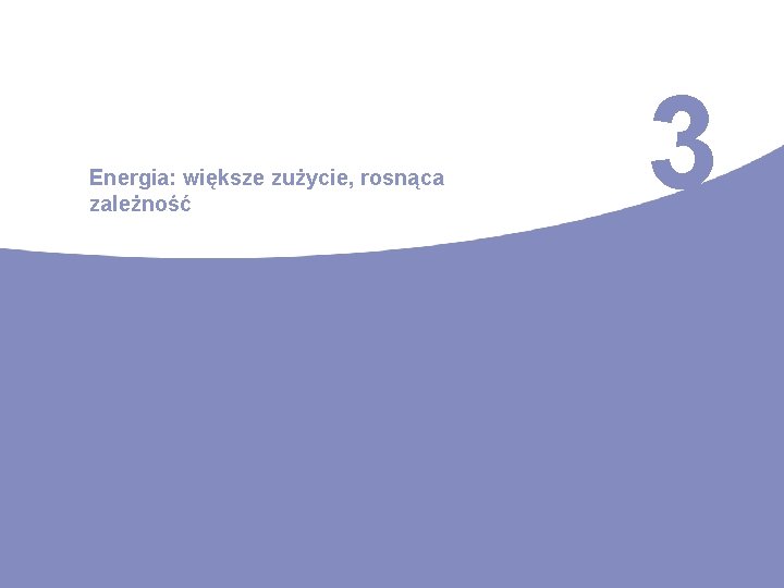Energia: większe zużycie, rosnąca zależność 3 Energia: większe zużycie, rosnąca zależność 3