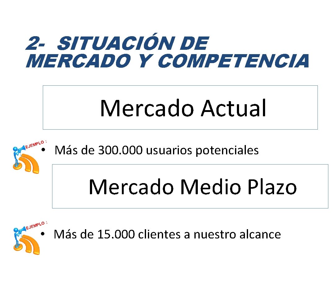 2 - SITUACIÓN DE MERCADO Y COMPETENCIA Mercado Actual • Más de 300. 000