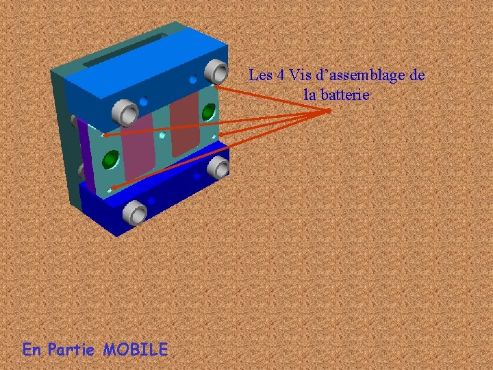 Les 4 Vis d’assemblage de la batterie En Partie MOBILE 