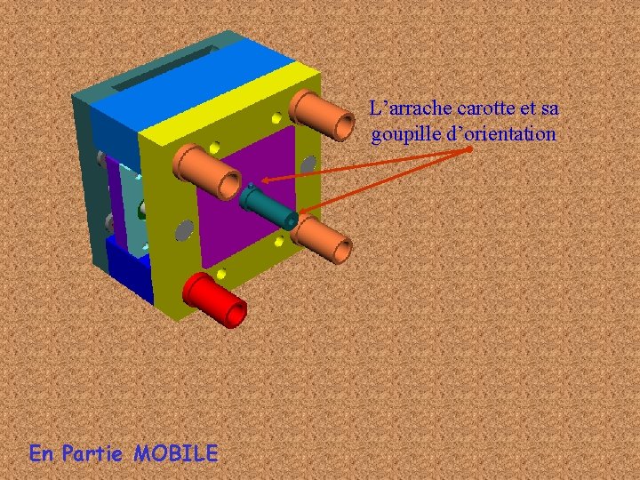 L’arrache carotte et sa goupille d’orientation En Partie MOBILE 