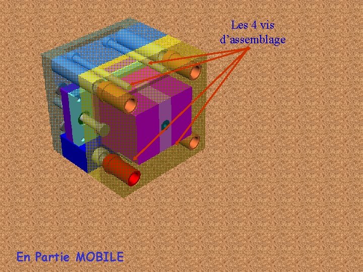 Les 4 vis d’assemblage En Partie MOBILE 