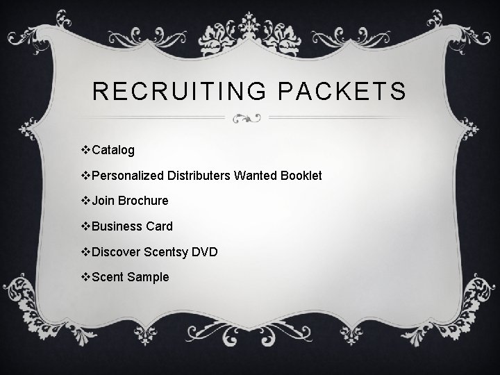 RECRUITING PACKETS v. Catalog v. Personalized Distributers Wanted Booklet v. Join Brochure v. Business