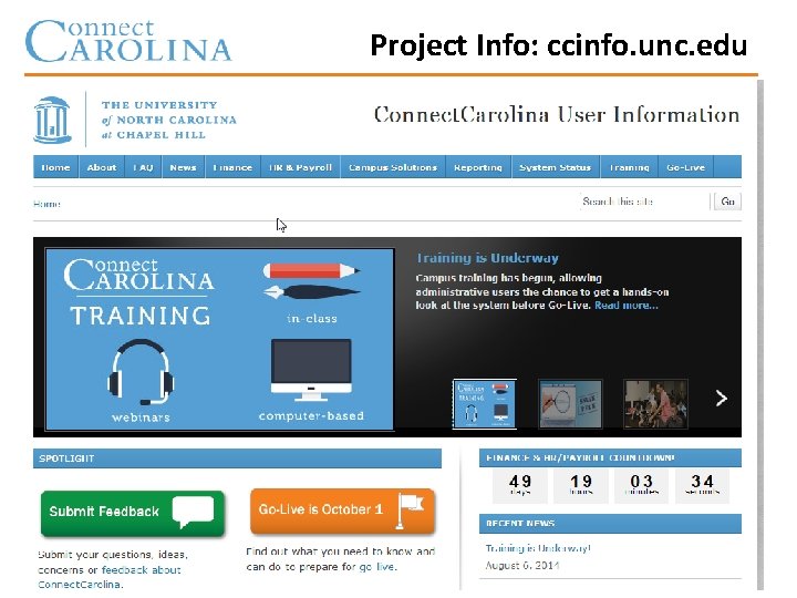 Project Info: ccinfo. unc. edu 14 