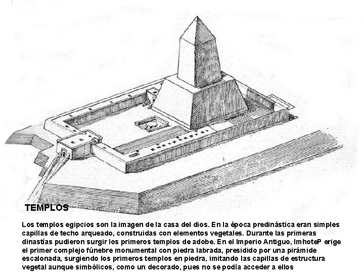 TEMPLOS Los templos egipcios son la imagen de la casa del dios. En la