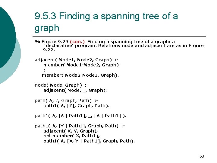 9. 5. 3 Finding a spanning tree of a graph % Figure 9. 23