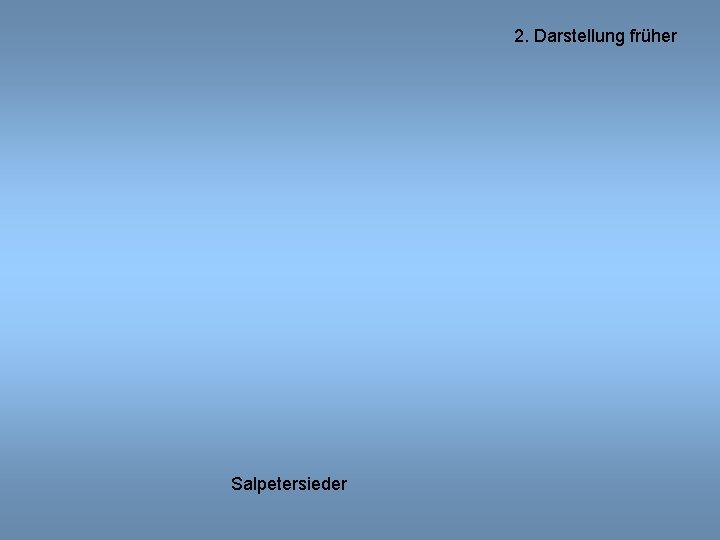 2. Darstellung früher Salpetersieder 