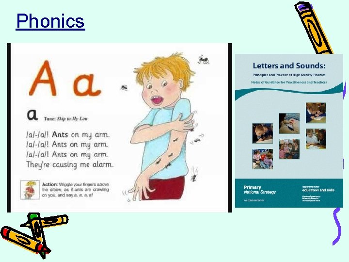Phonics v system of linking individual speech sounds – phonemes with graphemes SO learner