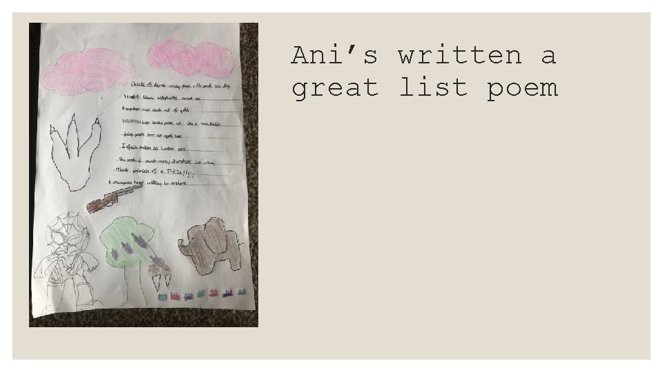 Ani’s written a great list poem 