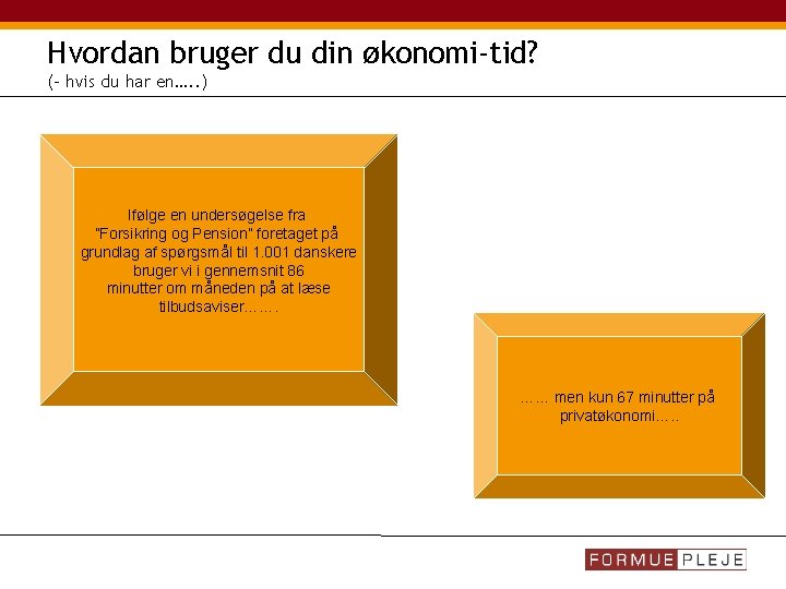 Hvordan bruger du din økonomi-tid? (- hvis du har en…. . ) Ifølge en