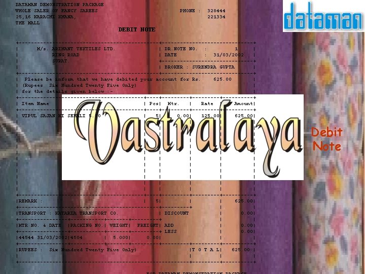 DATAMAN DEMONSTRATION PACKAGE WHOLE SALER OF FANCY SAREES PHONE : 328444 25, 16 KARACHI DATAMAN DEMONSTRATION PACKAGE WHOLE SALER OF FANCY SAREES PHONE : 328444 25, 16 KARACHI