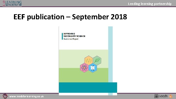 Leading learning partnership EEF publication – September 2018 www. leedsforlearning. co. uk 