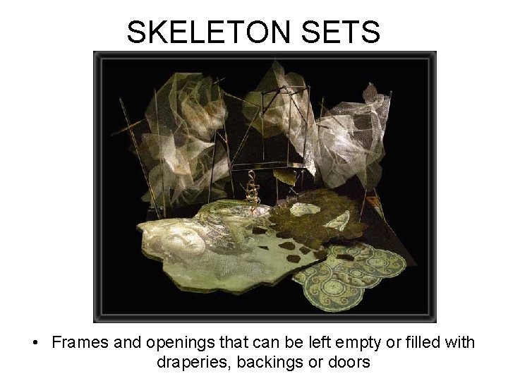 SKELETON SETS • Frames and openings that can be left empty or filled with