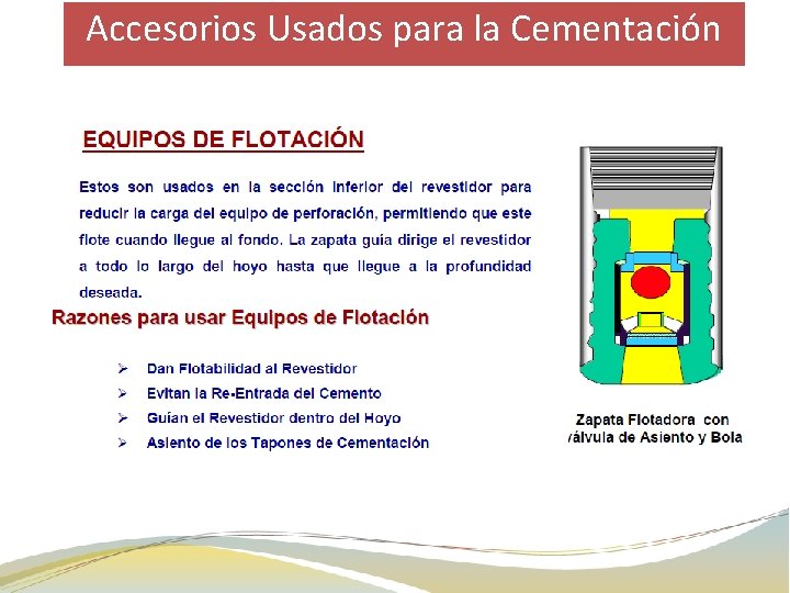 Accesorios Usados para la Cementación 