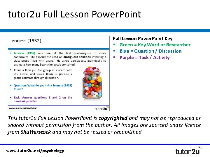 tutor 2 u Full Lesson Power. Point Key § Green = Key Word or