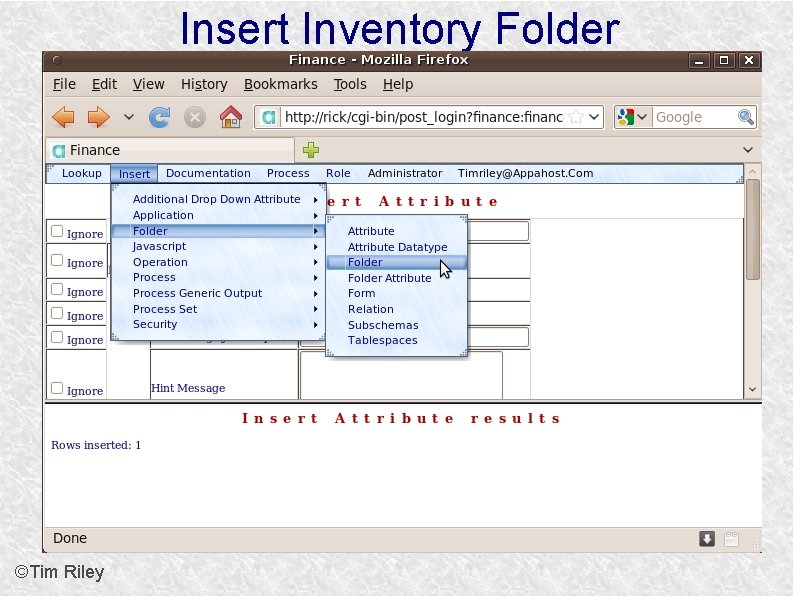 Insert Inventory Folder ©Tim Riley 