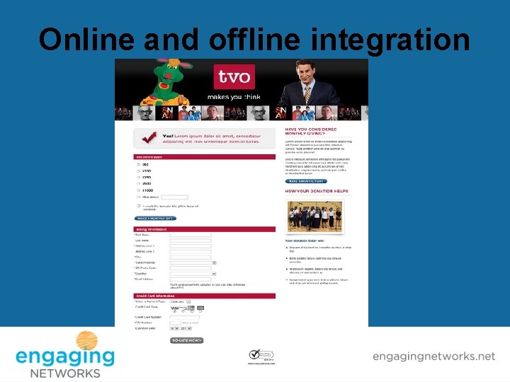 Online and offline integration 