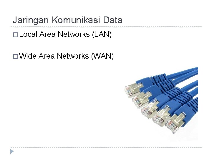 Jaringan Komunikasi Data � Local Area Networks (LAN) � Wide Area Networks (WAN) 