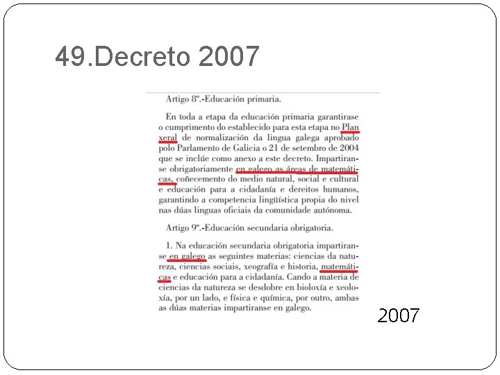 49. Decreto 2007 