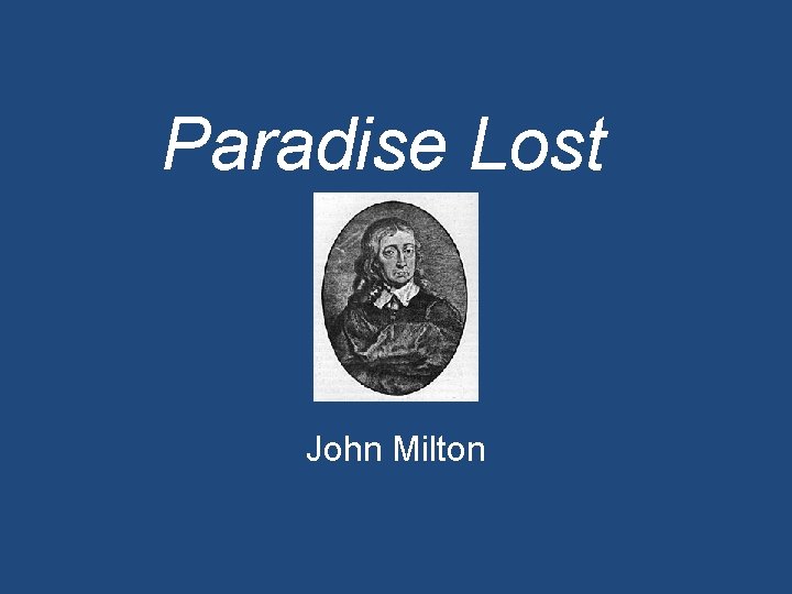 Paradise Lost John Milton 